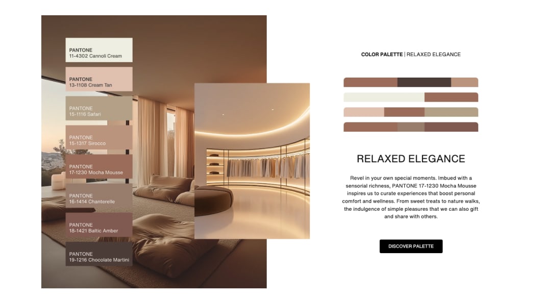 探索Pantone 2025年度代表色協助你尋找網站設計靈感 - 更多設計靈感色彩搭配與延伸應用 - 自然色系的協調